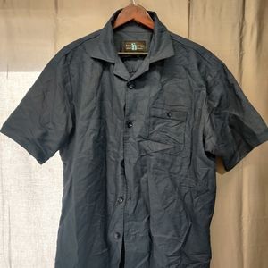 Steve Harvey Celebrity Edition X-LARGE (XL) Linen/Cotton Button Down S/S Blue